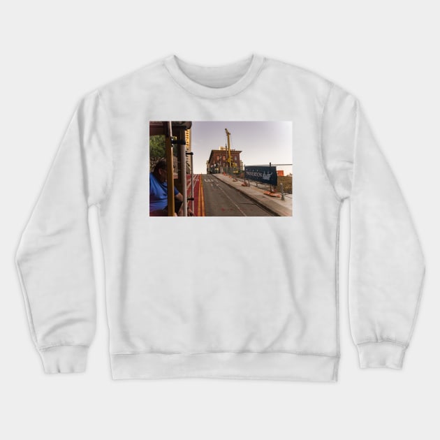 Riding In A Cable Car 2 Crewneck Sweatshirt by KensLensDesigns